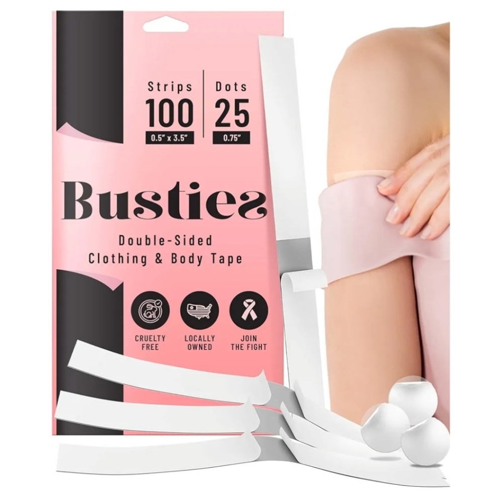 2/$15 Busties Double-Sided Clothing & Body Tape 100 Strips & 25 Dots
